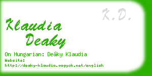 klaudia deaky business card